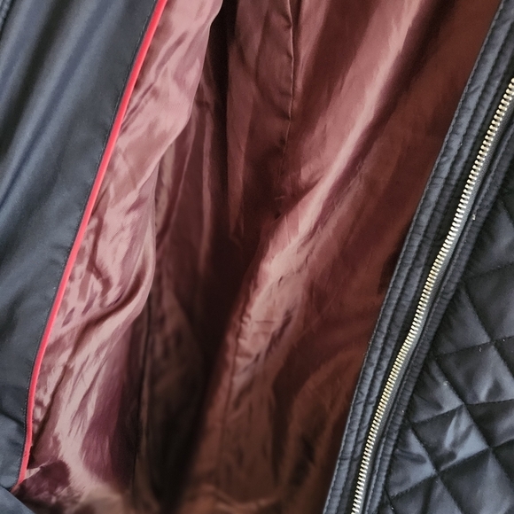 Tommy hilfiger Navy Quilted Women's Knee Length Parka Hooded - Picture 6 of 6